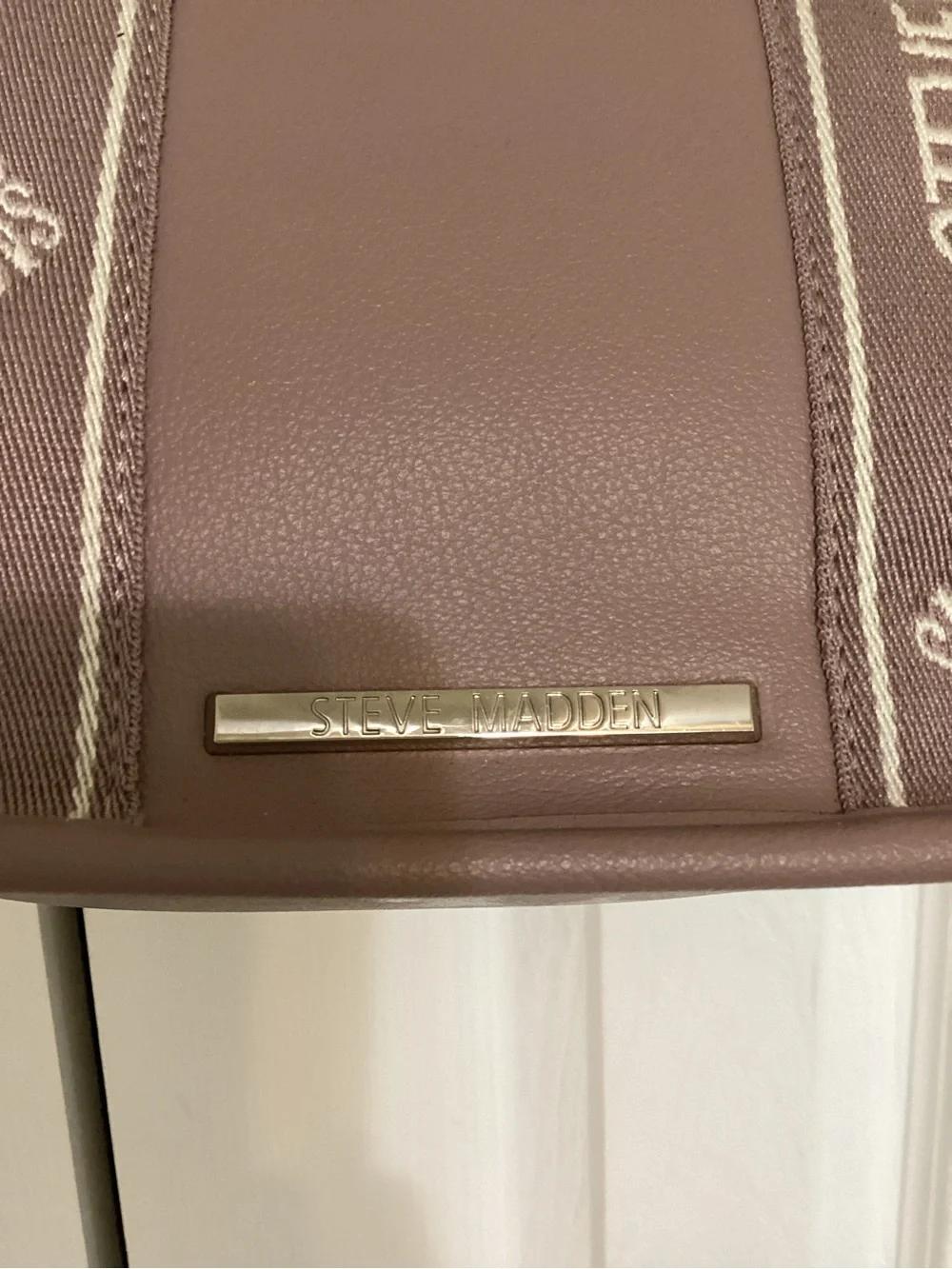 Steve Madden Mauve Tote with Branded Straps
